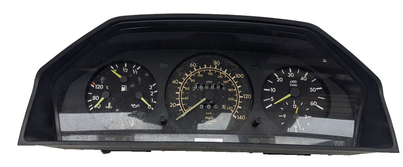 93-95 Mercedes Benz Wagon W124 instrument cluster Rough Cosmetic