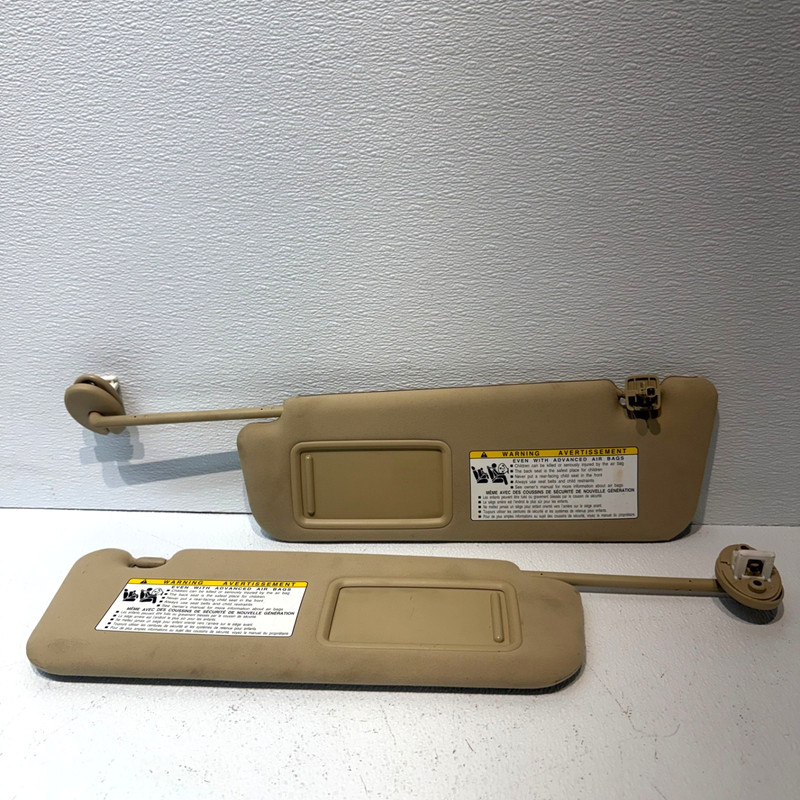 2007 2008 2009 LEXUS LS460 GENUINE SUN VISOR SHADE LEFT & RIGHT SET PAIR TAN OEM