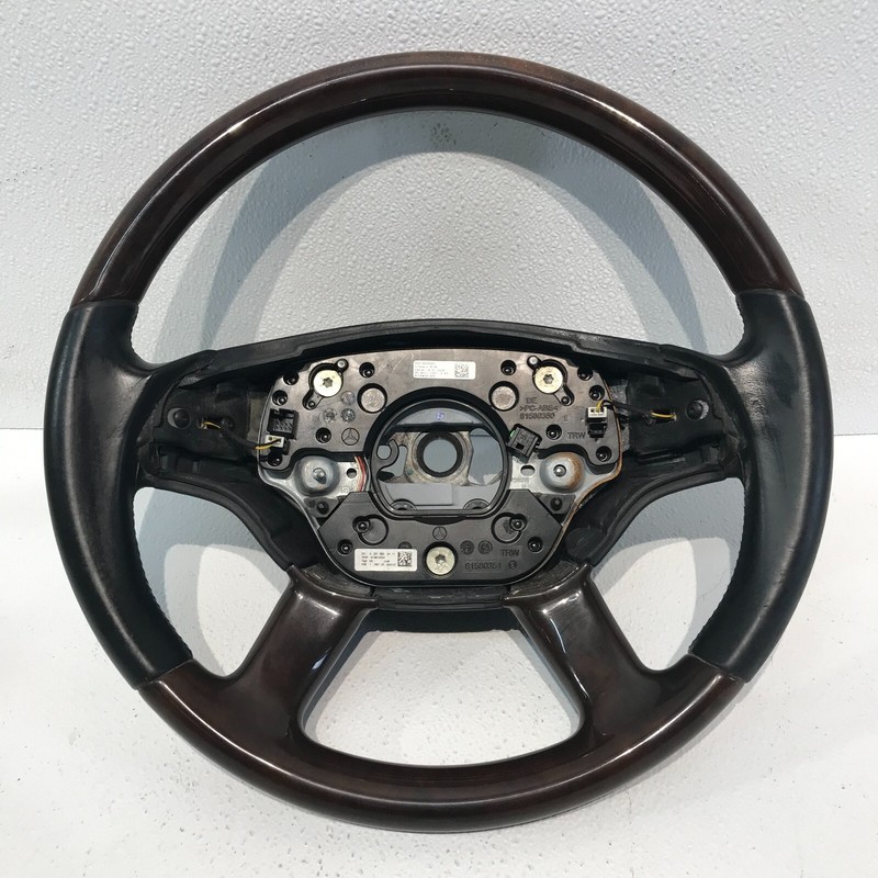 07-10 Mercedes W216 CL550 S550 Driver Steering Wheel Wood OEM