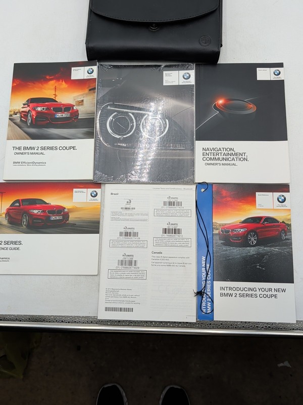2015 BMW 2 Series Coupe 228i 228i xDrive Genuine Owner's Manual Set w/Case