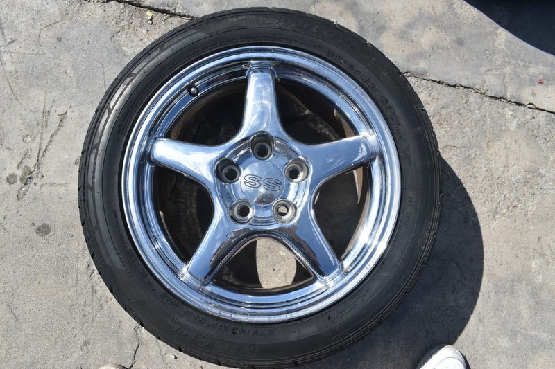 1998-2002 CAMARO SS SLP 17X9 CHROME WHEEL RIM PAIR OF 2 WITH TIRES