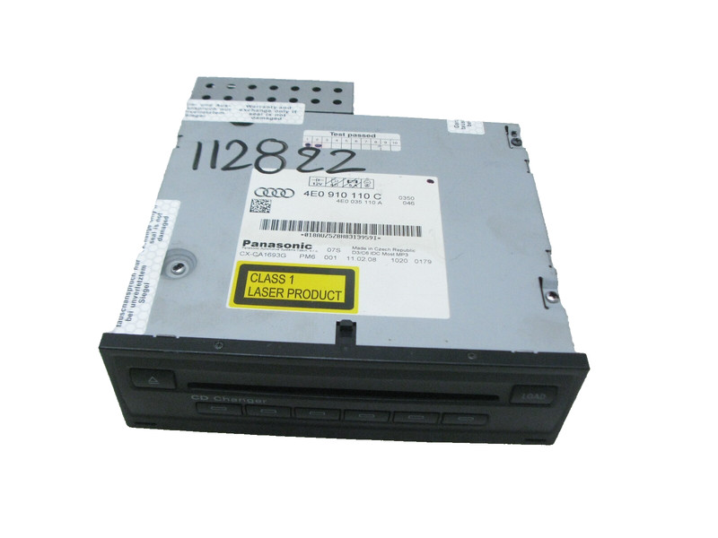 03-10 AUDI D3 A8 A8L S8 AUDIO 6 CD COMPACT DISC CHANGER PLAYER RECEIVER 112822