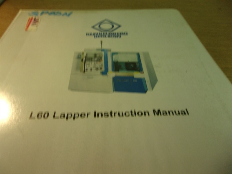 Klingelnberg Oerlikon L60 Lapper Instruction Manual KOTC