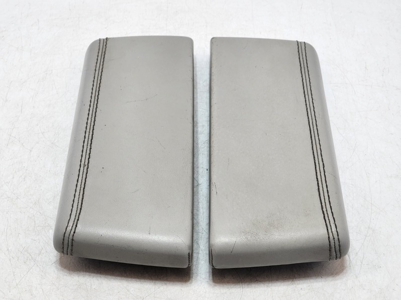 ✅ 12-16 OEM Tesla Model S Left Right Center Console Armrest Pad Leather Gray SET