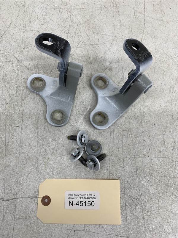 2026 Tesla Model Y Front Left Driver Side Door Set Hinge White OEM 45150 B84