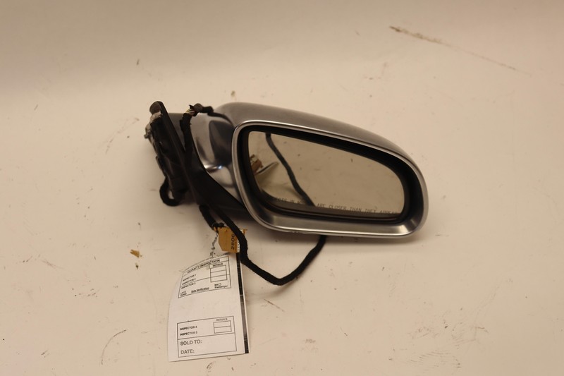 2003-2007 AUDI S8 RIGHT PASSENGER SIDE POWER VIEW MIRROR ALUMINIUM ASSEMBLY OEM