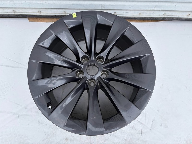 ✅ 16-20 Tesla Model X 20" 20x10J+35mm Front Wheel Rim Gray 1027225-00-B