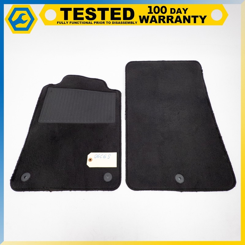 05-13 CHEVROLET CORVETTE C6 FRONT LEFT RIGHT FLOOR MAT CARPET COVER BLACK SET OE