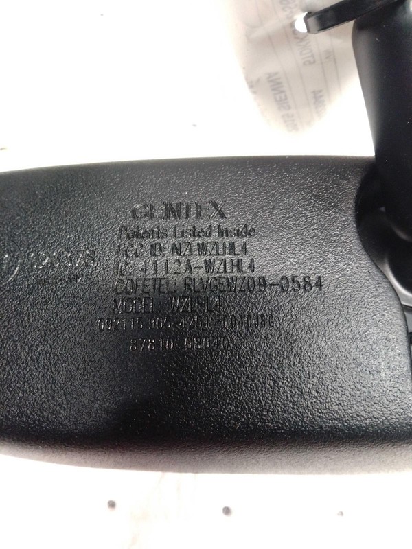 2015 Toyota Sienna OEM White Interior Rear View Mirror - Used, 269k Miles