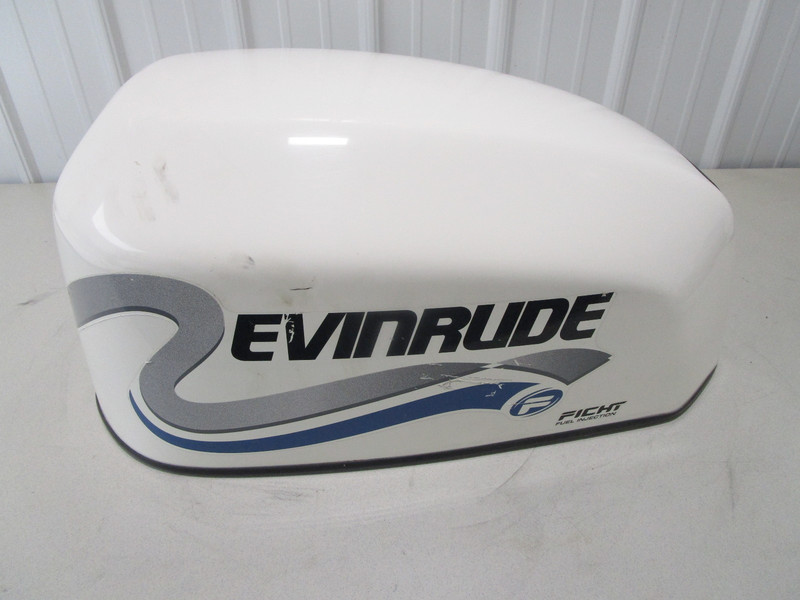 0285250 OMC Evinrude Ficht 115 HP Top Engine Motor Cover Cowl Hood White 285250