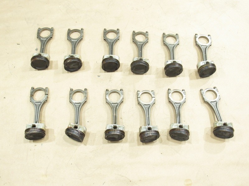 12-18 Bentley Continental GT W12 2015 6.0L Engine Connecting Rod Piston 12 PCS|Y