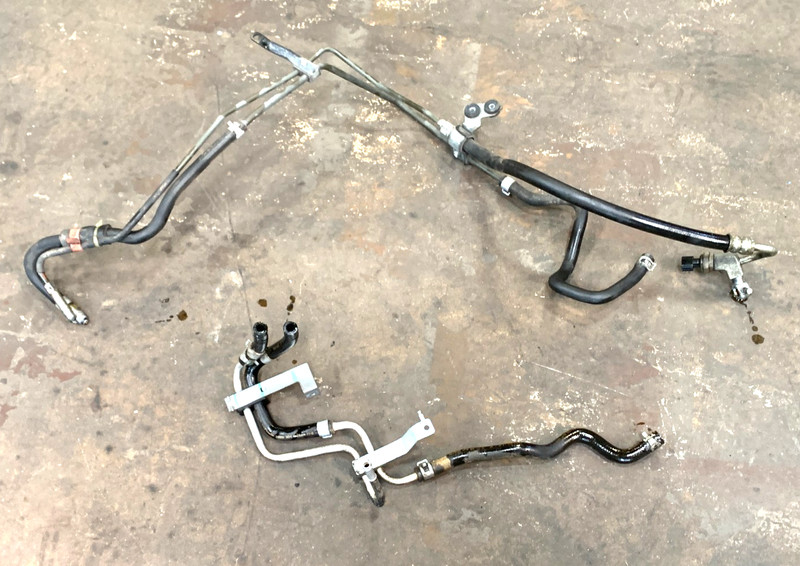 2008-2013 INFINITI G37 RWD POWER STEERING PIPE LINE HOSE SET OEM #A0.32