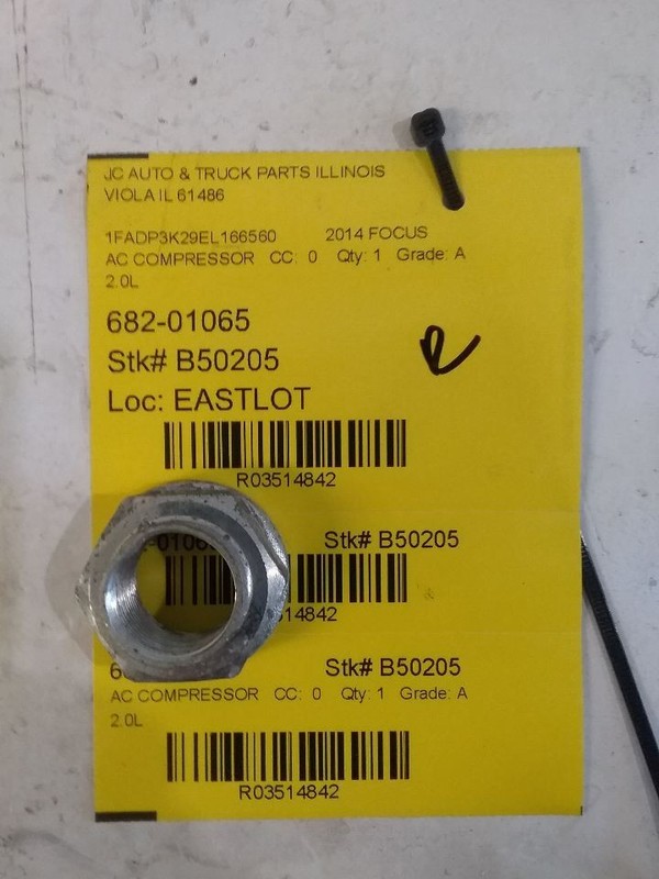 AC Compressor VIN 2 8th Digit Thru 02/18/14 Fits 13-14 FOCUS 3514842