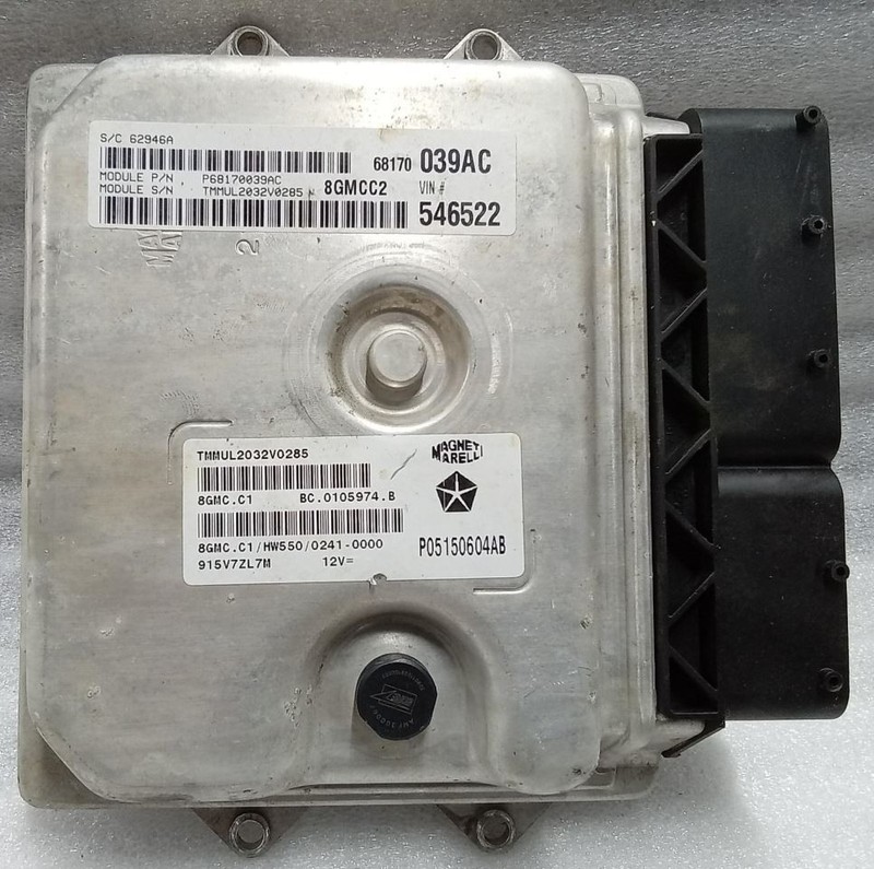 2012-2014 FIAT 500 ECM ECU PCM 1.4L VIN R engine ID EAB 8440 05150604AB
