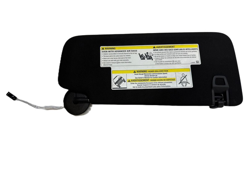 2019-2024 Cadillac XT4 LH Driver Sunvisor Black W/ Trim Brackets And Harness OEM