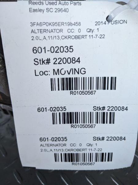 Alternator VIN 9 8th Digit Turbo With Heated Seats Fits 13-20 FUSION 1050567