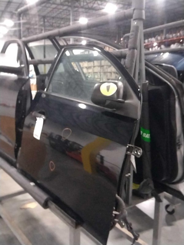 2012 Nissan Versa Right Front Door Black 4DR Sedan 161668 82000 Miles