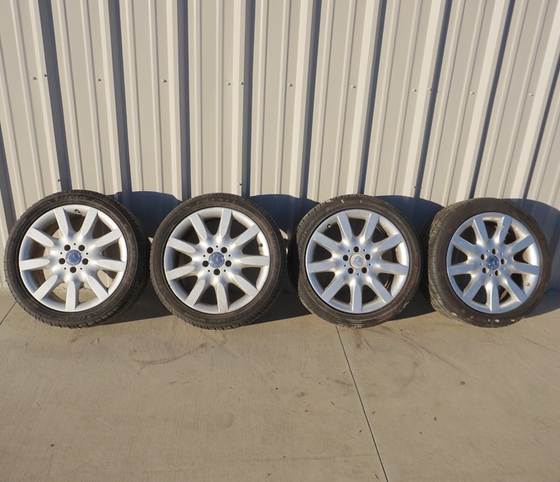 07-09 Mercedes W221 S550 CL500 Alloy Wheel Rim 8.5Jx18 & Tire SET Of 4 OEM