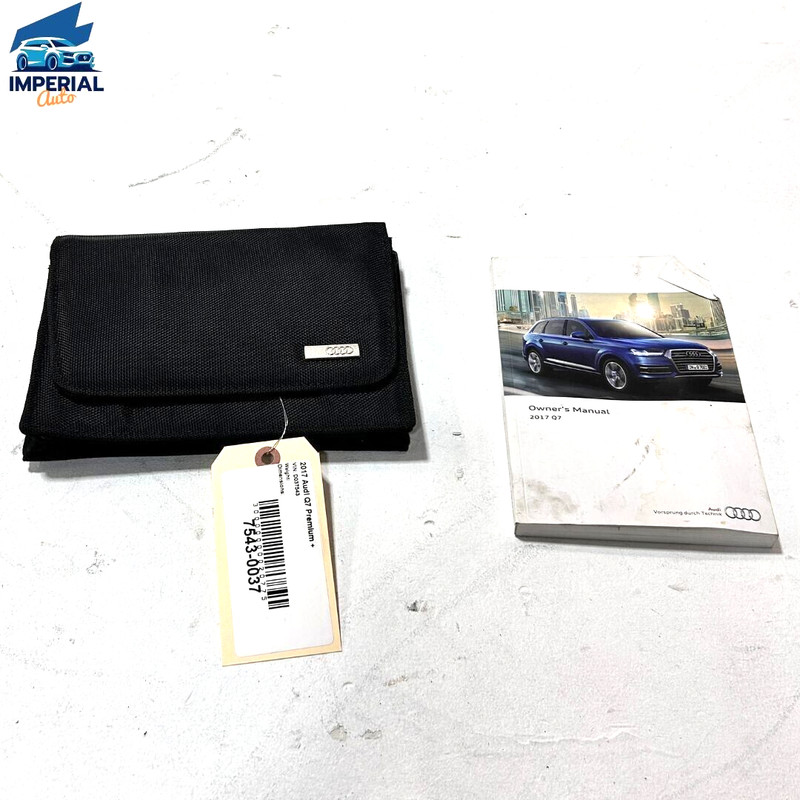 2017 Audi Q7 Premium Factory Owner's Manual Book W/ Black Case OEM