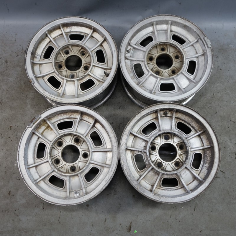 1969-1989 BMW E3 E12 E24 14x6 Light Alloy Wheel Set of 4 Rims OEM