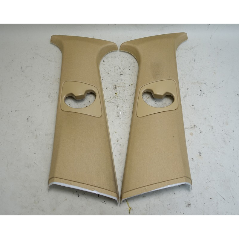 2007-2010 BMW E70 X5 Interior B- Pillar Column Upper Covers Pair Beige OEM