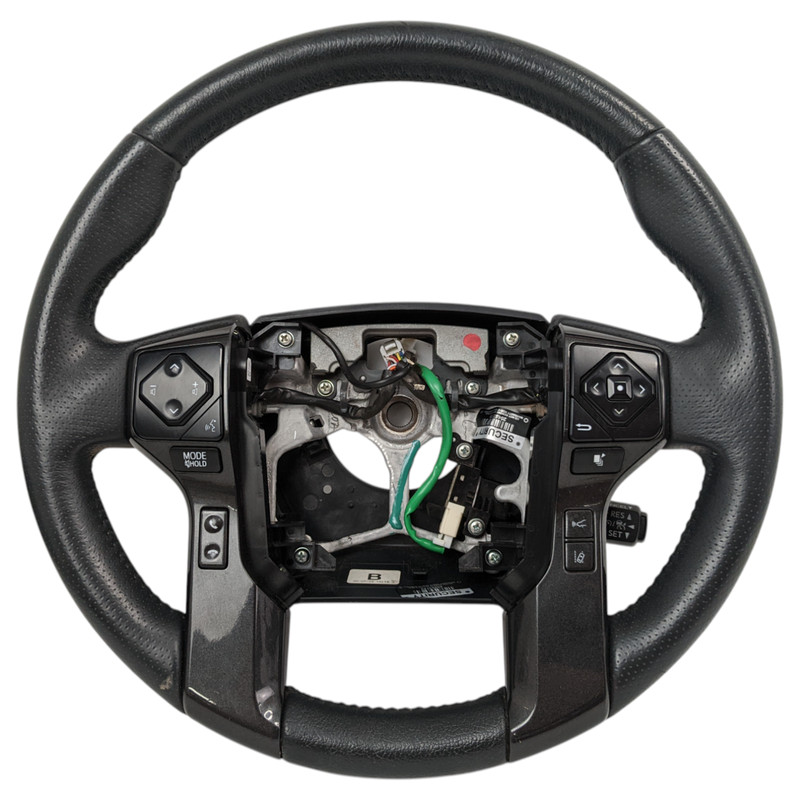 21 2021 TOYOTA 4 RUNNER TRD OFFROAD STEERING WHEEL BLACK LEATHER AND TRIM
