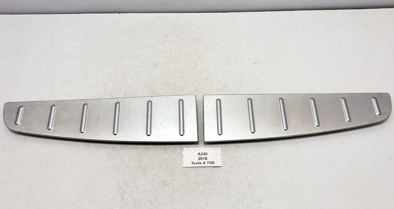 ✅ 16-20 OEM Tesla Model X Rear Right Left Trunk Sill Trim Scuff Plate SET Of 2