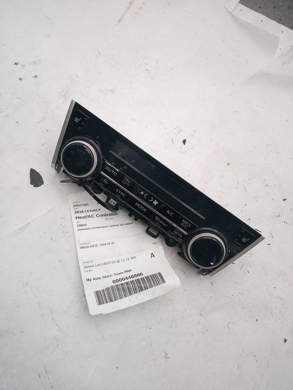 Used A/C Selector Switch fits: 2018 Subaru Legacy automatic temperature control