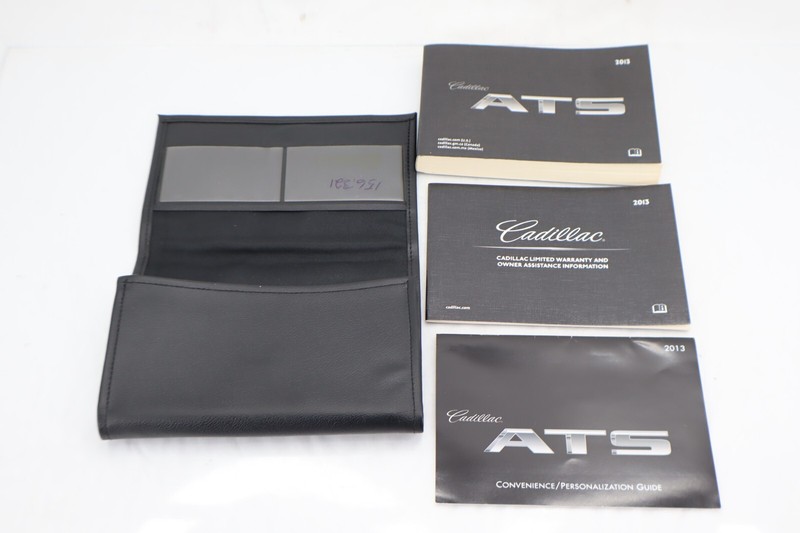✅ 2013 CadillacATS OEM Owner's Manual Leather Case Bag Paperwork Storage Pouch