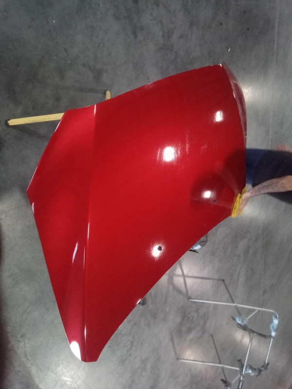 2015 Mitsubishi Lancer OEM Red Hood Panel 4DR Sedan 138k Miles - Used