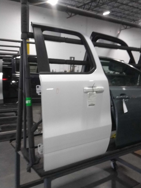 2022 RAM 1500 Pickup Left Door White DENT 79000 Miles OEM Part 697258