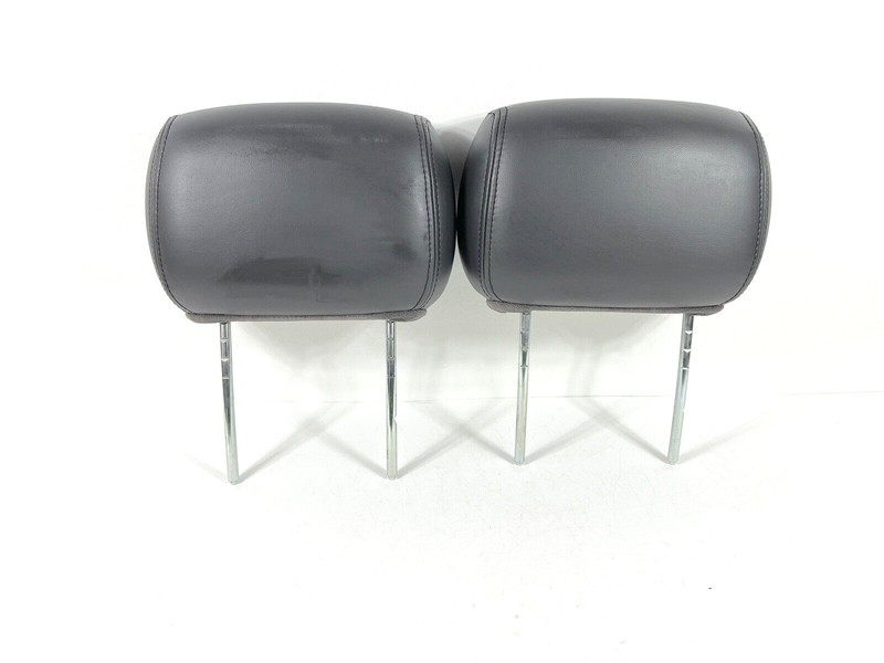 2002-2005 GMC Envoy Front Seat Headrests Head Rests Dark Gray Leather OEM Pair