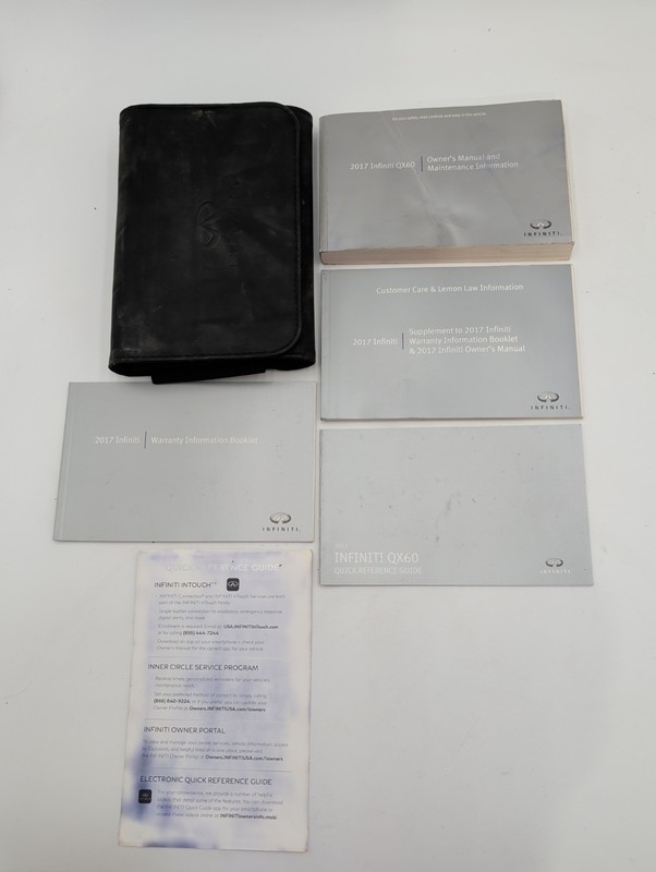 2017 Infiniti QX60 Owners Manual With CaseFree Shipping