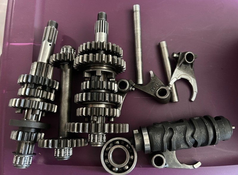 1986 Kawasaki Bayou KLF 300 Engine Transmission Gears Shift Forks KLF300 ATV B7