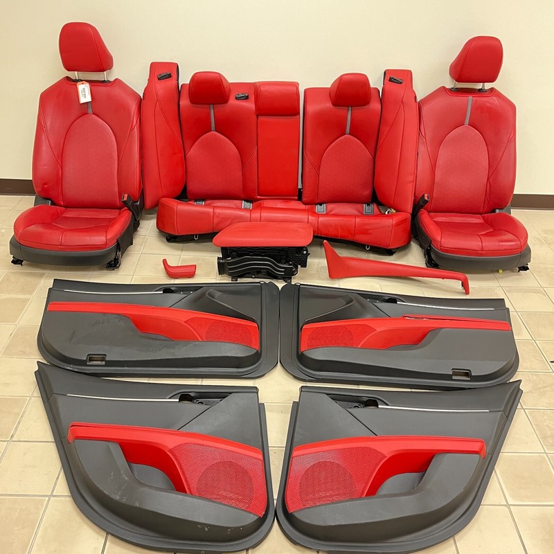 2021-23 TOYOTA CAMRY XSE SEAT W/ DOOR PANEL COMPLETE SET SENSUAL RED LEATHER OEM
