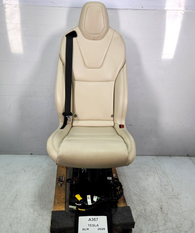 ✅ 2016-2020 Tesla Model X Rear Right Passenger 2nd Row Seat Leather Beige Assy *