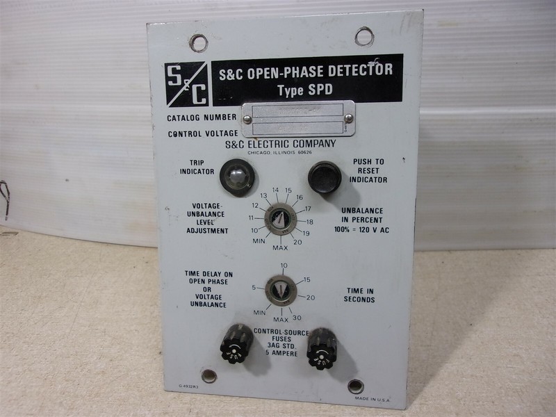 S&C Open Phase Detector Type SPD 38870R2-AK *FREE SHIPPING*