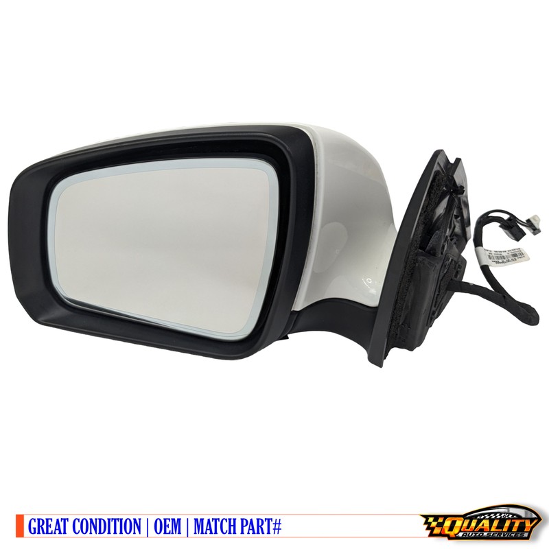 08-09 Mercedes W204 C300 C350 Front Left Side Mirror Rear View Door OEM White