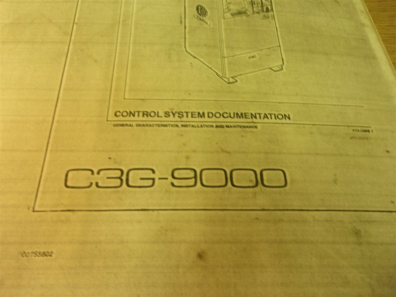 Comau C3G-9000 Control System Documentation Manual 00755602 *FREE SHIPPING*