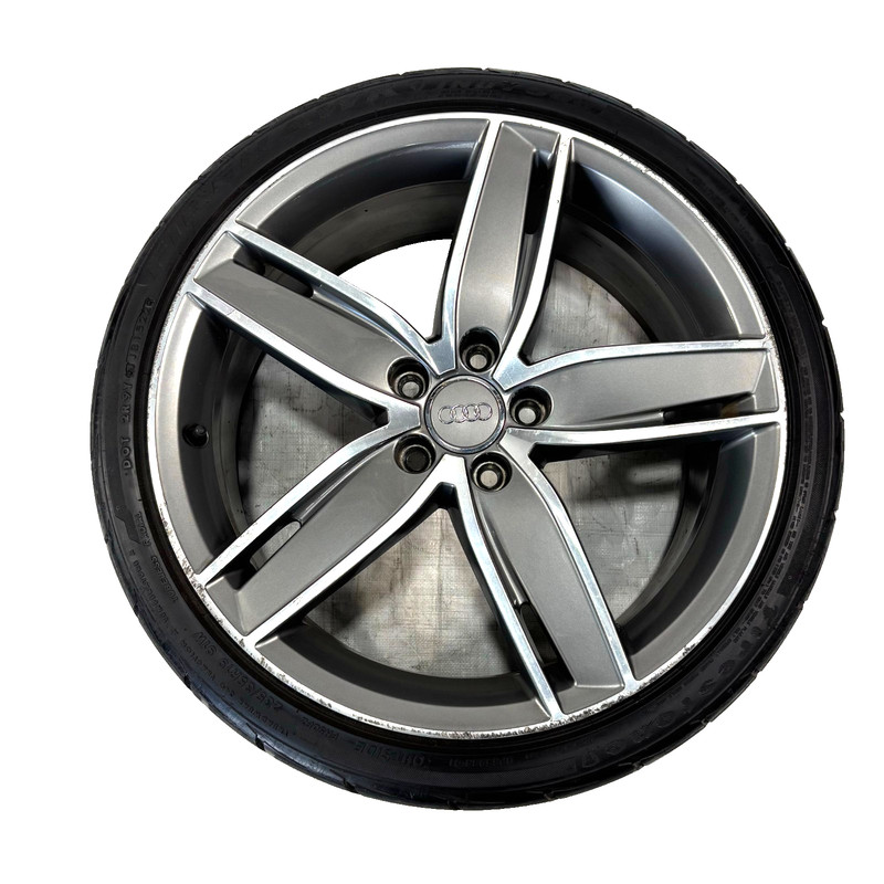 📌 15-20 AUDI S3/A3 8V GREY/CUT 5 SPOKE 19" INCH ALLOY WHEEL X1 8V0601025AS OEM