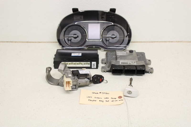 Subaru WRX Gauge Cluster Key Set ECU Immobilizer 75k Miles Genuine Oem 2017