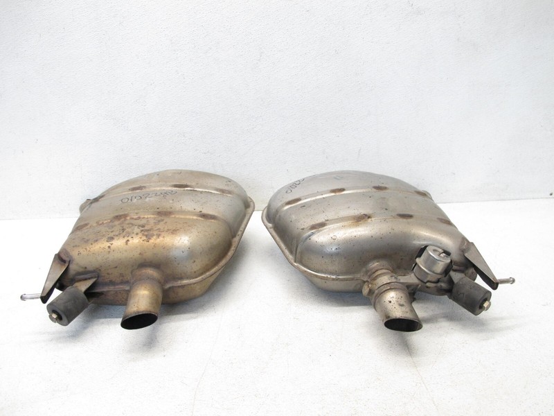 13-15 BMW F02 740Li EXHAUST MUFFLER RESONATOR LEFT RIGHT SET OEM 010224B