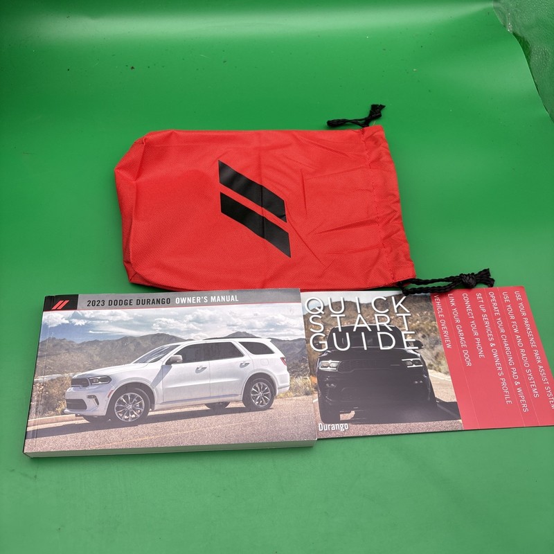 2023 Dodge Durango Owners Manual Quick start guide with Canvas cover included