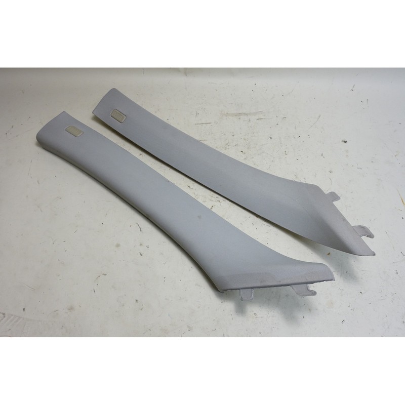 Damaged 06-12 BMW E90 E91 3-Series 4dr Front A-Pillar Pair Grey Cloth Trim OEM