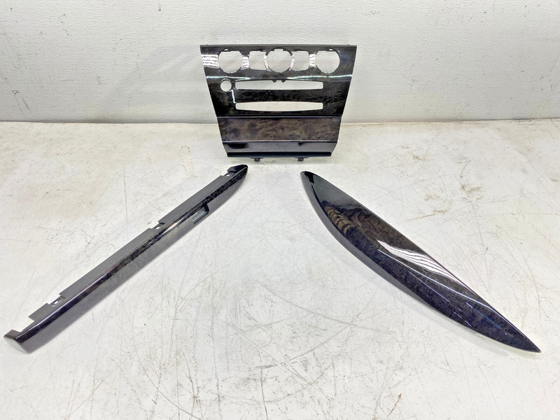 04-10 BMW E63 E64 645 650 Interior Dashboard Center Console Wood Trim Set OEM✅