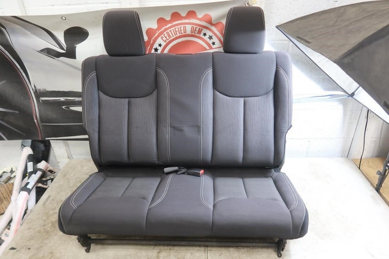 2011-2018 Jeep Wrangler JK 2 Door OEM Rear Seat Assembly Black Cloth
