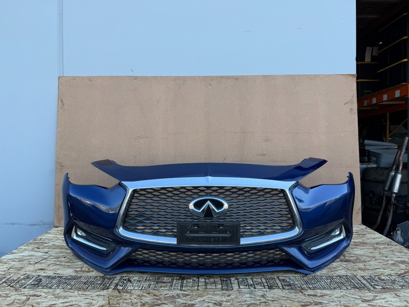 INFINITI Q60 2017-2022 OEM FRONT BUMPER COVER W/ GRILLS ASSEMBLY (BLUE)