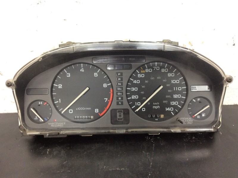 91-92 Legend 2DR AT Instrument Cluster Speedo Tacho Meter Gauges 111k Used OEM