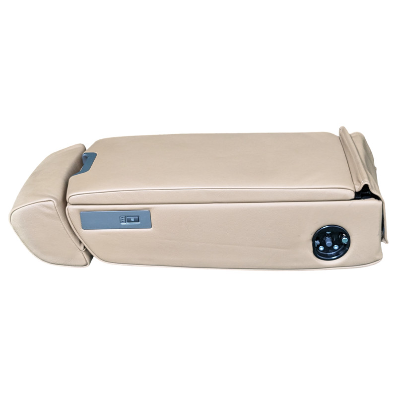 2006-2008 BMW 750LI E66 REAR CENTER ARM REST STORAGE CONSOLE BEIGE