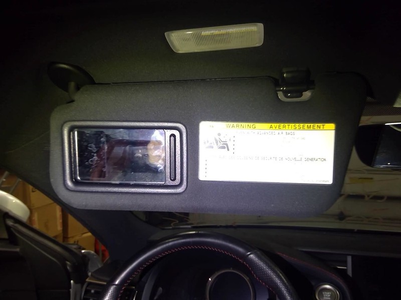 Driver Left Sun Visor Illuminated Fits 15-19 LEXUS RC F 1755966